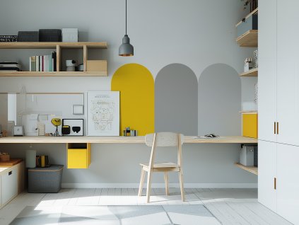 Ochrana stěny Boho oblouk 3ks 60x100 cm stul interier barva F04 02 F01 02 F01 01