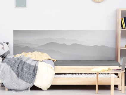 pho pruh postel hory v mlze sede interier