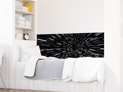 hyper prostor pruh postel cerna interier