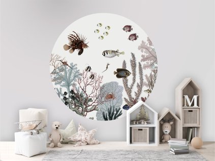 ROARING REEF WHITE circle House cabinets