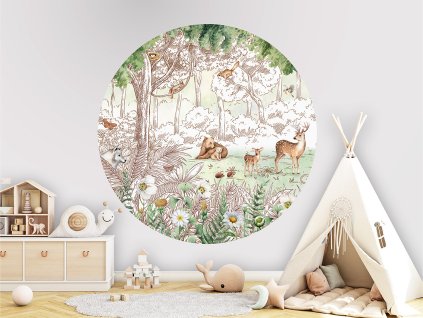 FOREST FRIENDS SPRING 1 circle Tipi
