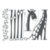 samolepka na zed zirafa motylci a ptacci rozlozeni motivu na archu