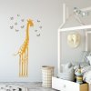 samolepka na stenu zirafa motylci a ptacci v detskem pokoji 080 036