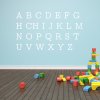 pismena abecedy nalepene na zdi v detskem pokojicku