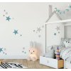 eko samolepky na zed z phototexu prelepovaci hvezdicky do interieru detskeho pokoje nalepene na stene modra od fugu