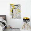 samolepici plakat stylizovana mapa prahy od fugu