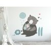 ekologicka samolepka na zed medvedice s mladetem v detskem pokoji