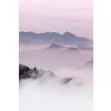 hory mlha obrazova tapeta samolepici pruh plovouci hory ruzova