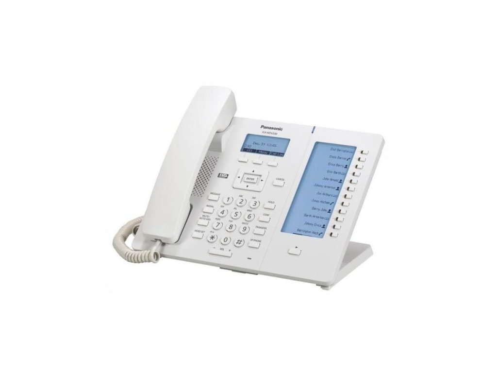Telefon šňůrový SIP Panasonic KX-HDV230NE, bílý