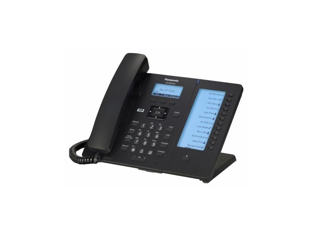 Telefon šňůrový SIP Panasonic KX-HDV230NE-B, černý