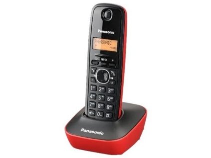 Telefon bezšňůrový Panasonic KX-TG1611FXR, červený