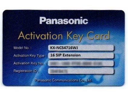 Karta akt. klíčů KX-NCS4716WJ 16 vnitř.kan. SIP pro KX-TDE