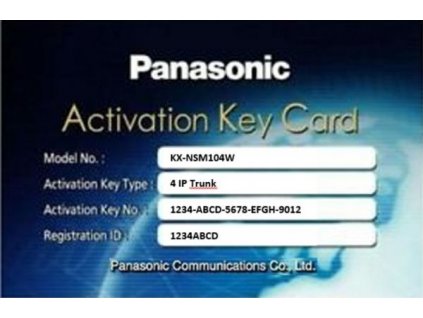 Licence 4x H323/SIP vnější KX-NSM104W pro KX-NS500/1000