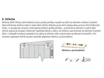 Střecha s průchodkami pro MIS 600/900 (varianta pod omítku)