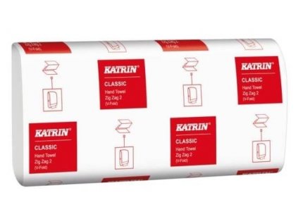 Ručníky papírové Katrin Classic, dvouvrstvé, Z-Z, bílé