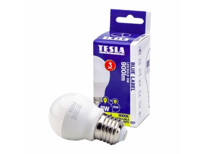 LED žárovka Tesla miniglobe BULB E27, 8W, 230V, 900lm, 25 000h, 3000K teplá bílá, 180st