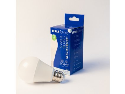 LED žárovka Tesla BULB E27, 12W, 230V, 1521lm, 25 000h, 6500K studená bíla 220st