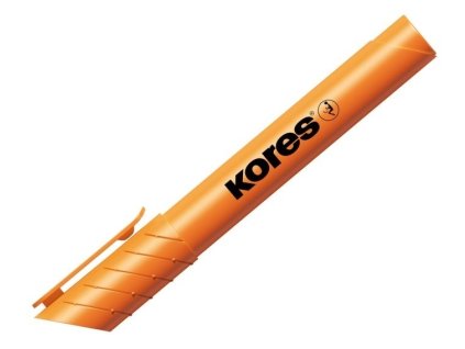 Zvýrazňovač Kores High Liner Plus, 3-5 mm, klínový hrot, oranžový