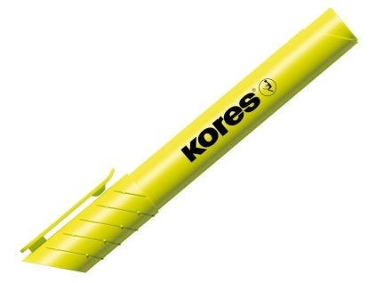 Zvýrazňovač Kores High Liner Plus, 3-5 mm, klínový hrot, žlutý