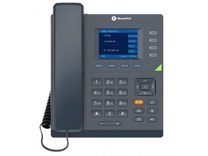 Telefon IP Infinity 5004 Xstim, pro systémy E-Metro Tel, bar. displ. 2,8" s pods., 4 pr. tl., černý