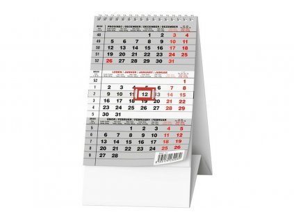 Kalendář stolní Mini tříměsíční, 11,2 x 16 cm