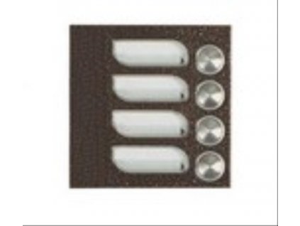 Modul 4 tlač. (4 jmenovky)Tesla KARAT 2-BUS (antika měděná)