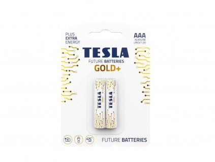 Baterie Tesla GOLD+ - mikrotužková baterie AAA, 2 ks (LR03, blistr)
