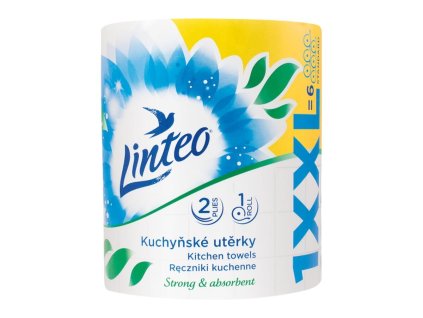 Utěrka papírová Linteo XXL, 2vrstvá, celulóza, kuchyňská role, 60 m, bílá