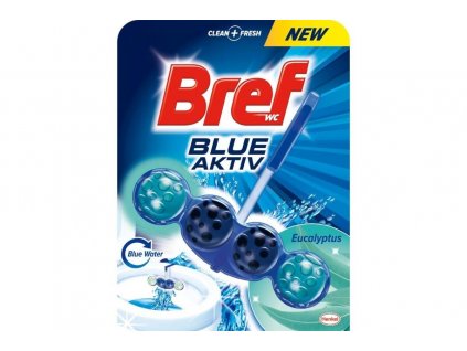 Prostředek čisticí Bref Blue Aktiv, na toalety, závěska, kuličky, 50 g, Eucalyptus