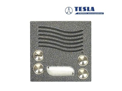 Modul vrátného 2 tl. VIDEO Tesla KARAT (antika stříbrná)