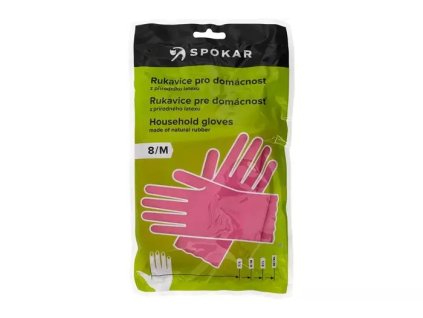 Rukavice gumové Spokar, úklidové, velikost 8/M