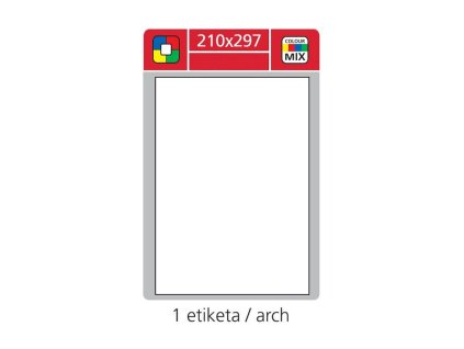 Etiketa arch A4 Economy, 210x297 mm, matná, bílá, 100 listů
