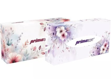 Kapesníčky papírové Primasoft, 2vrstvé, celulóza, bílé, box 100 ks