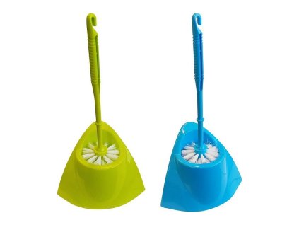 Souprava čisticí WC rohová, kartáč s držákem, mix barev