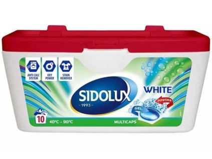Kapsle prací Sidolux, na bílé prádlo, 10 ks