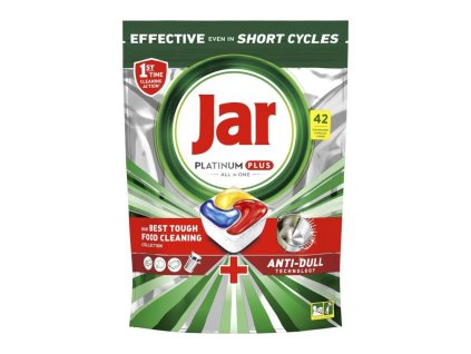 Prostředek do myčky Jar Platinum Plus, kapsle, citron, 42 ks