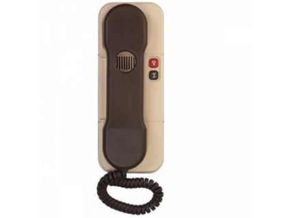 Domácí telefon Tesla stropkov DT85 s 1 tl. na EZ + 1 tl. na protist.- elektron.vyzvánění (hnědý)