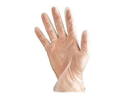 Rukavice vinylové, jednorázové, nepudrované, velikost L/9, bílé, 100 ks