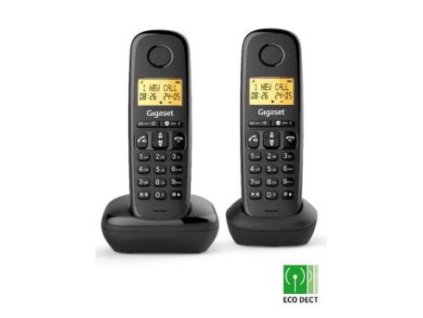 Telefon bezšňůrový Gigaset Basic 100 Duo, černý