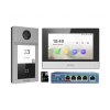 Kit IP videotelefonu Hikvision DS-KIS604-S(C), bytový monitor + dveřní stanice + switch + microSD