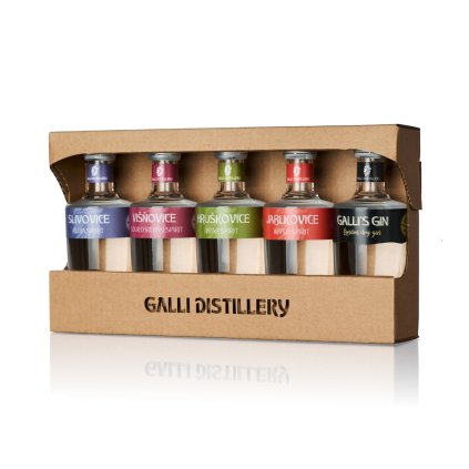 GALLI DISTILLERY DEGUSTACNI SADA DESTILATU 5x50ml