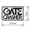 samolepka GATE Crasher na auto černá rozměry