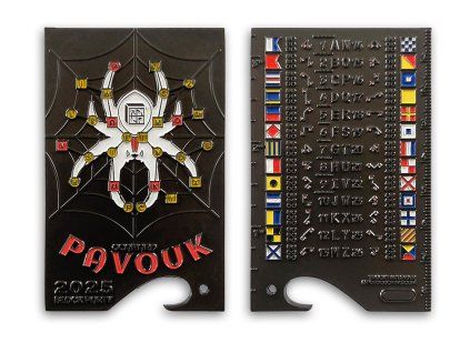 Pavouk geocoin černá žlutá