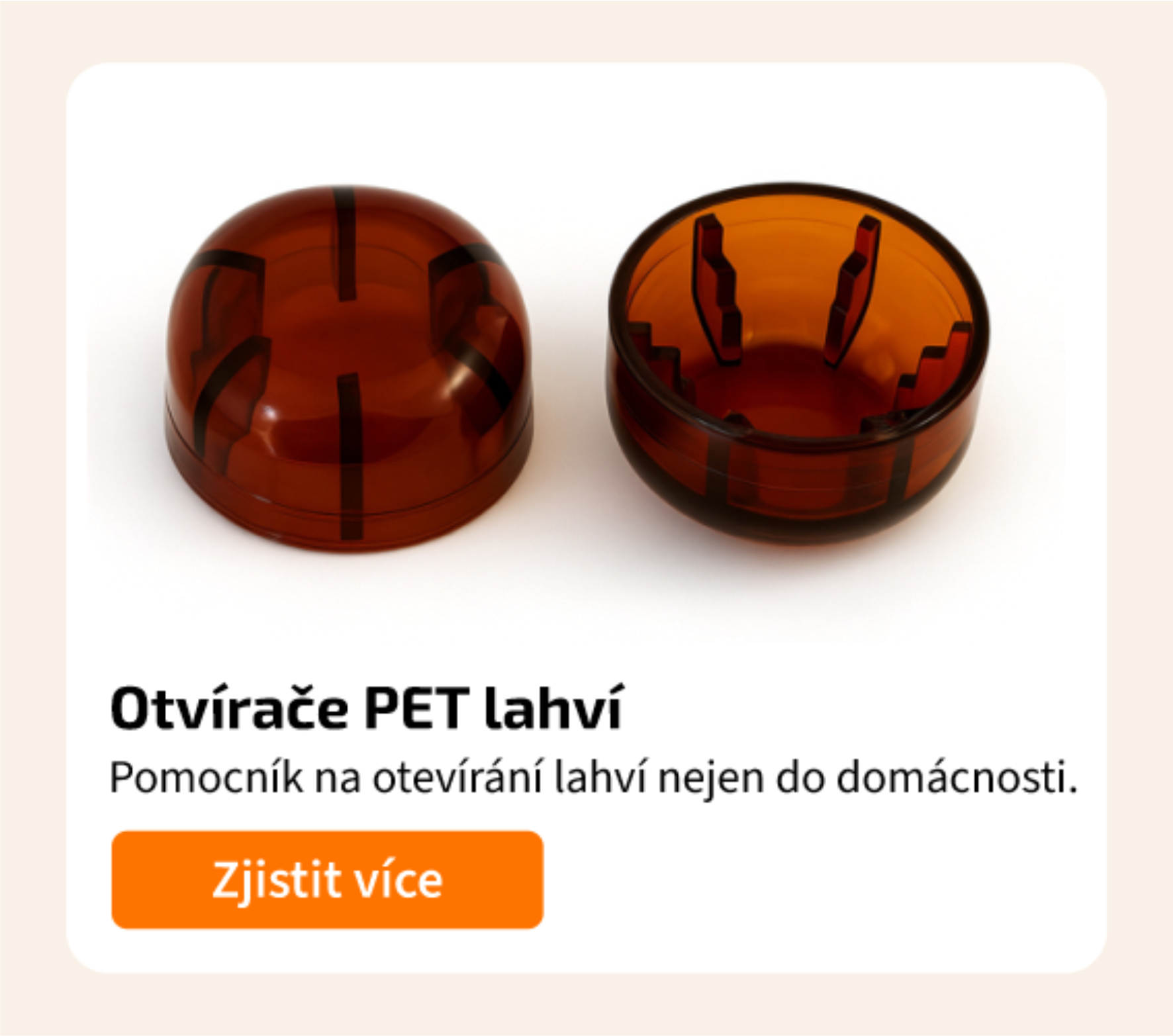 Pomůcka pro snadné otevření pet lahve.