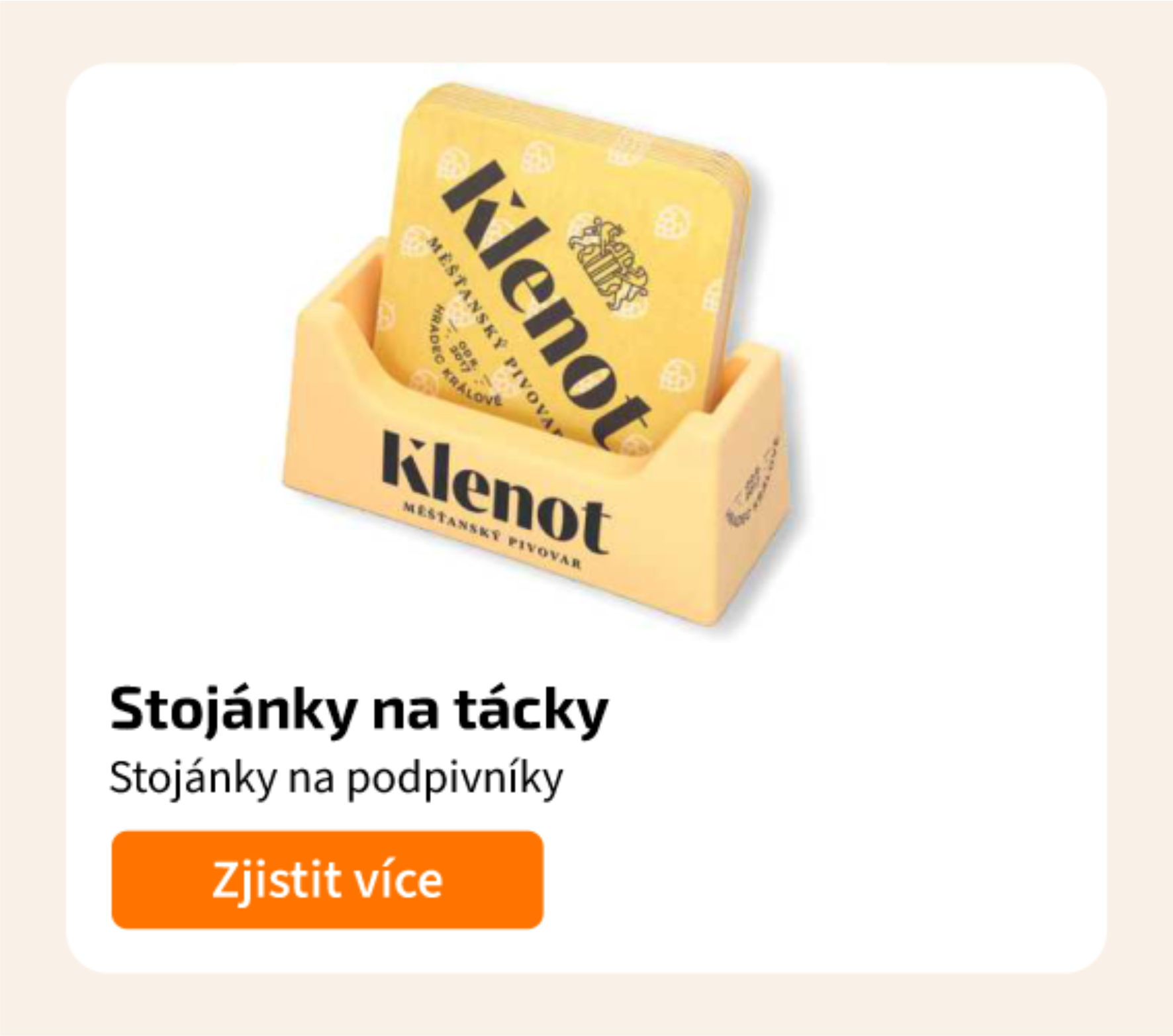 Plastové stojánky na podtácky s možností potisku.