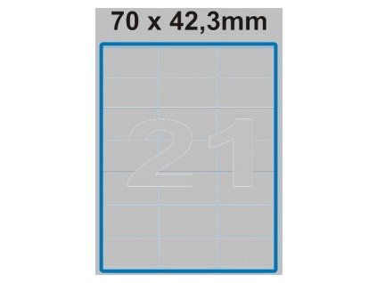 Etiketa 70 x 42,3 mm