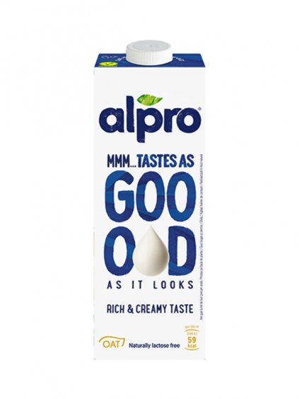 alpro ovesny napoj taste as good rich green heads