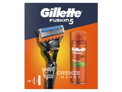 78031 1 gillette fusion strojek gel na holeni 200ml 1 nahradni hlavice darkova sada
