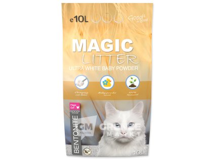 80356 magic litter bentonite kockolit ultra white baby powder 10l 9kg