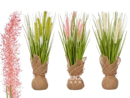 umele kvetiny ruzne druhy v jutovem vazani 60594